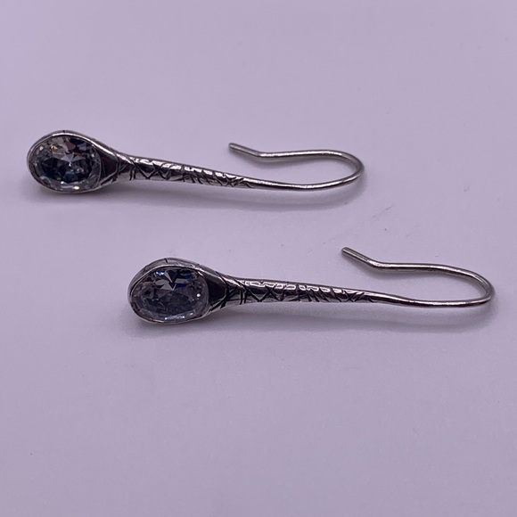 Silpada Vintage Sterling FALLING STAR Cubic Zirconia Threader Earrings - Picture 15 of 16